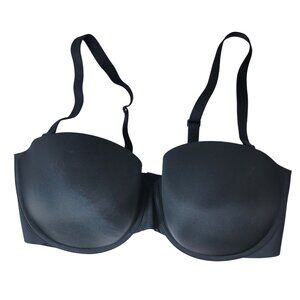 Spanx Up For Anything Strapless Bra Black 38DD Underwire Padded Convert #30022R